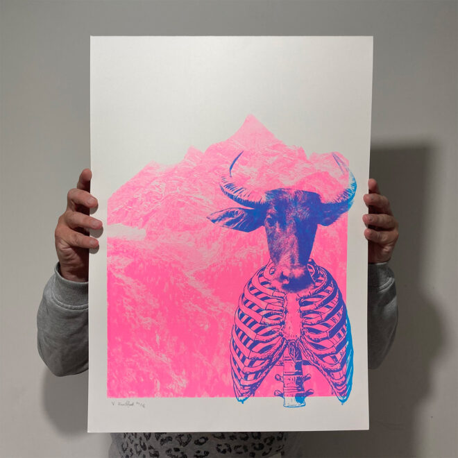 Screen Printed Poster - Minotaur Mountain