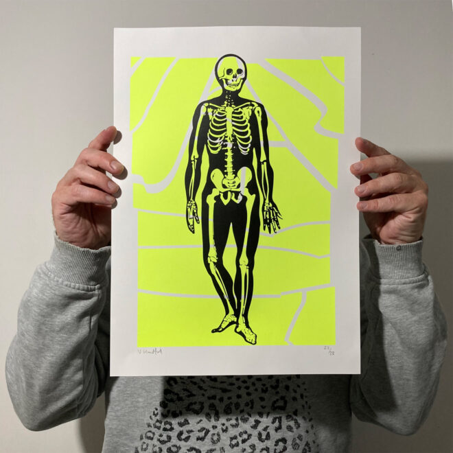 Screen Printed Poster - Acid Skeleton