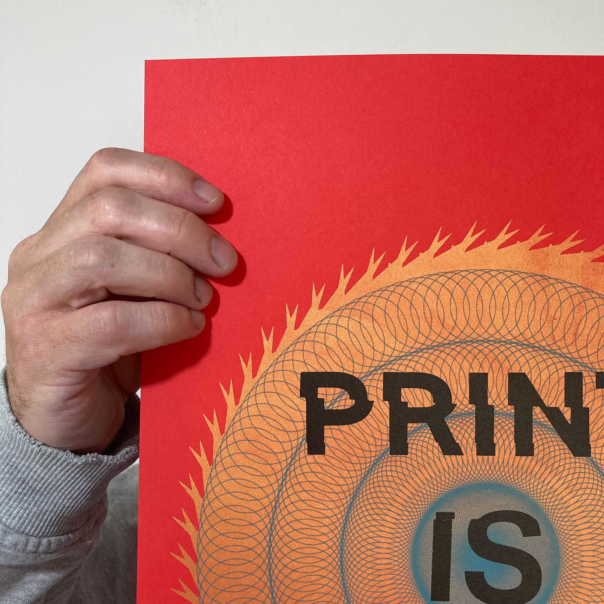 Screen Printed Poster - Print Is Dead - Image 2
