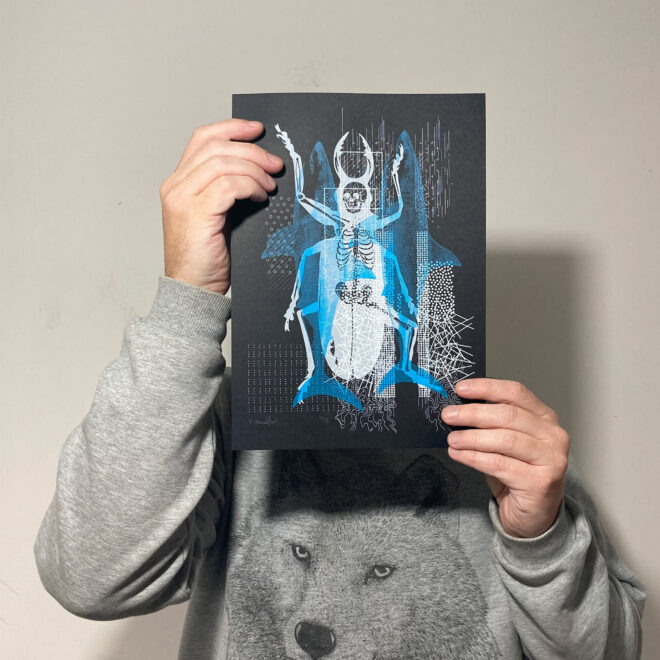 Screen Printed Poster - 'Meta-Matrix No 2' - Left Crop 1 - Main Image