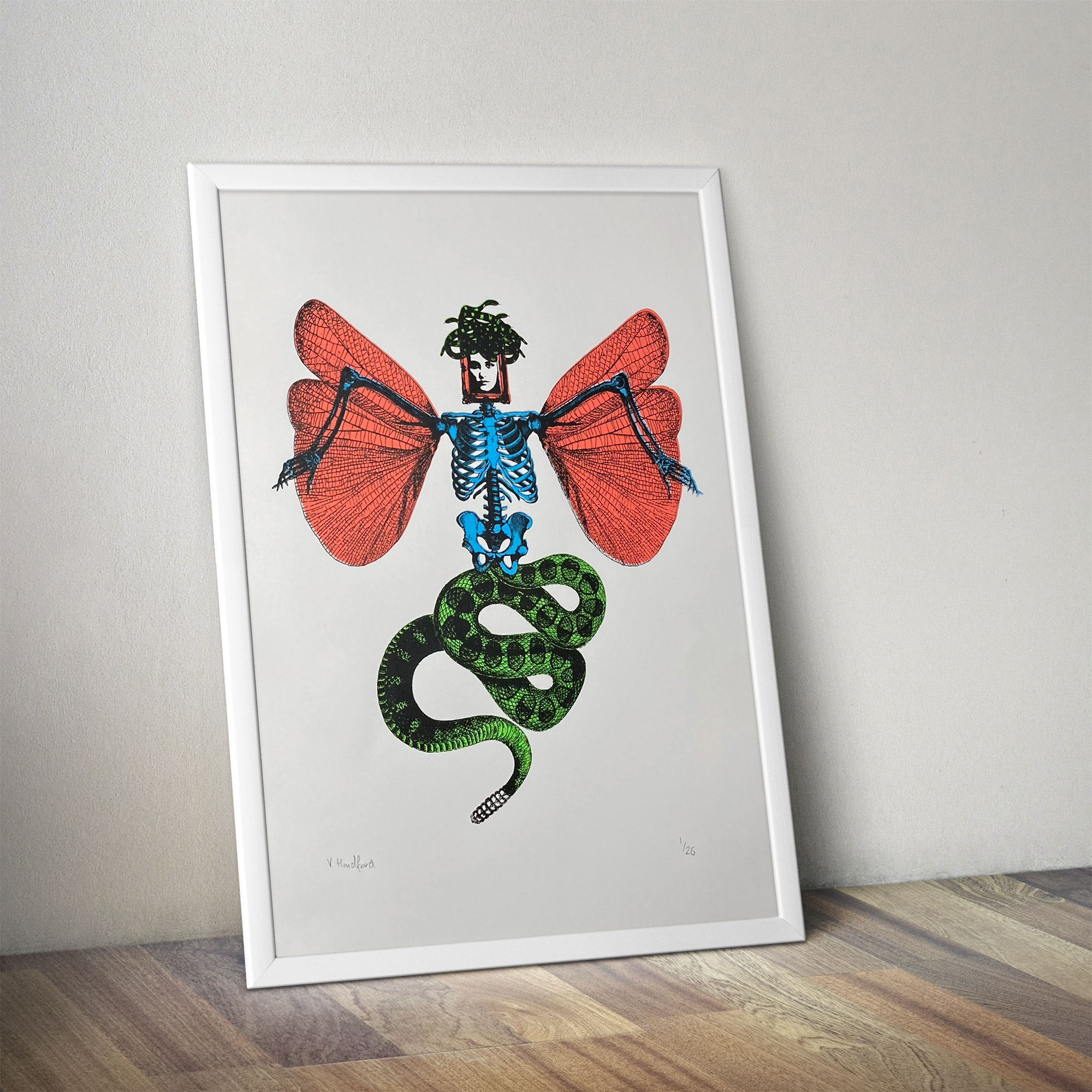 Screen Printed Poster - Medusa V2_frame mock up