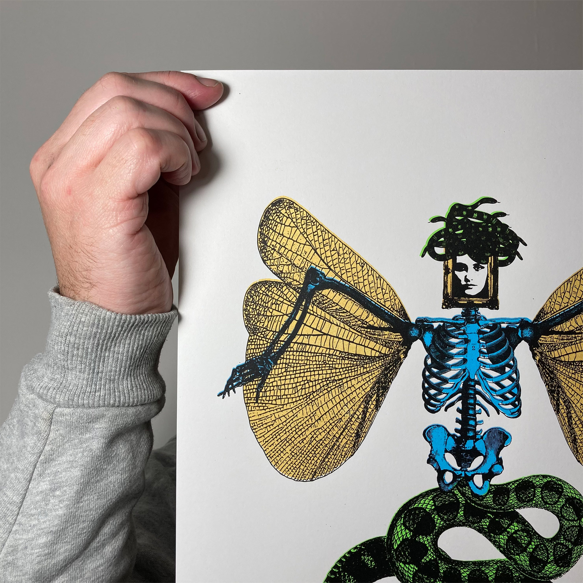 Screen Printed Poster - Medusa V3_left crop 2