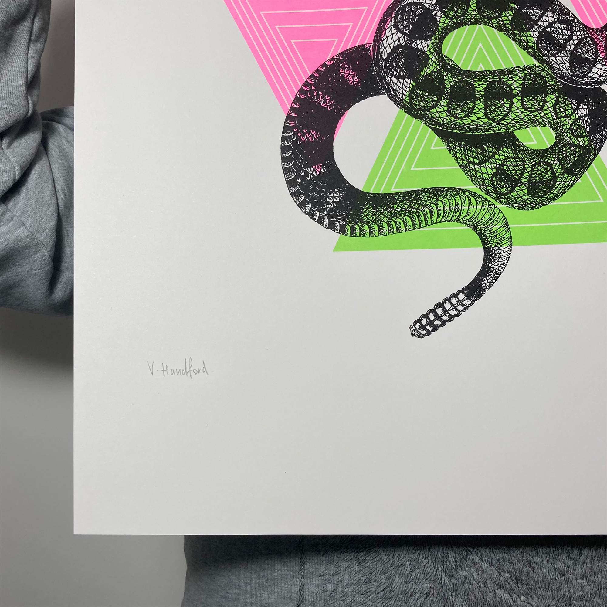 Screen Printed Poster - Medusa V4 Left Crop 2