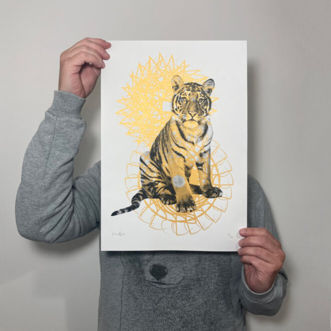 Screen Printed Tiger Poster - 'Year of the Tiger - V1' - Main Image