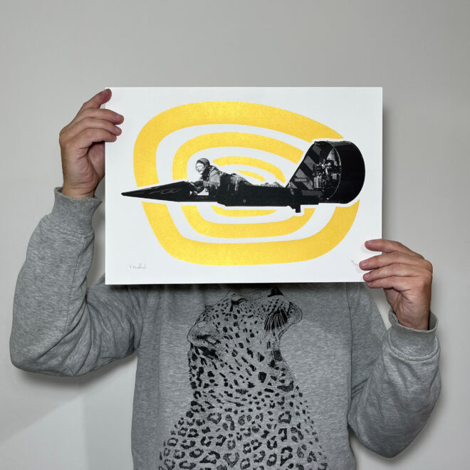 Rocket Lady (Gold) - Screen Printed Poster - main image