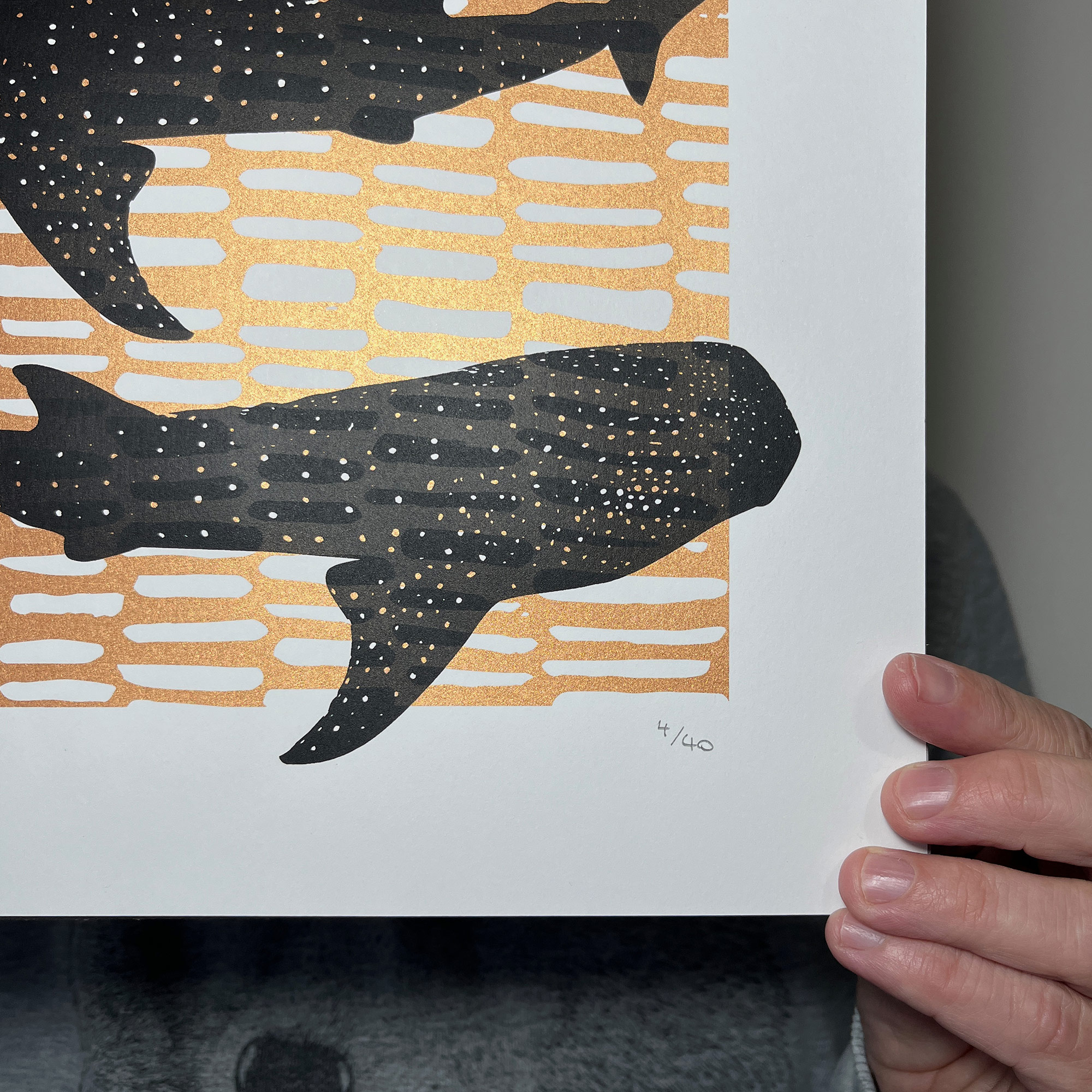 Whale Shark Shiver - Screen Printed Poster - hand numbered limited edition