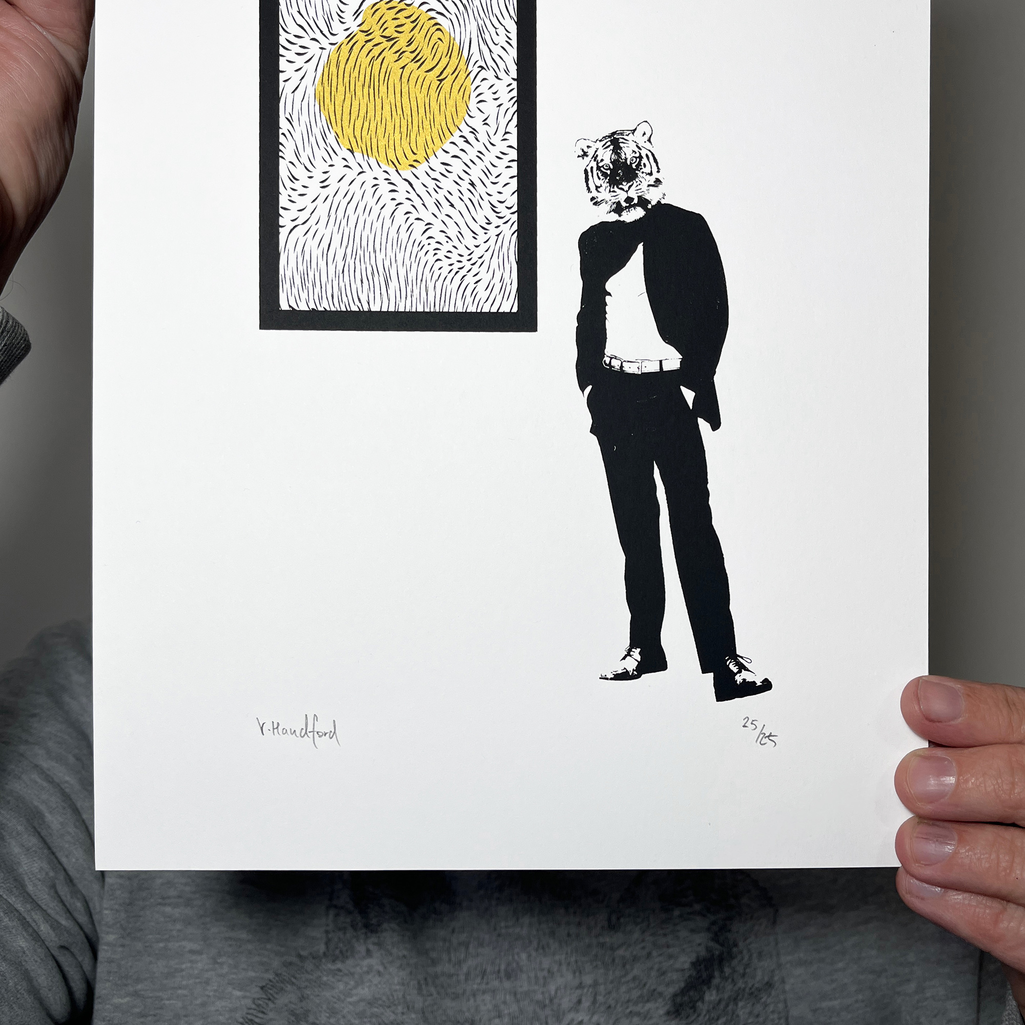 Tiger Abstract - Screen Printed Poster - hand signed and numbered
