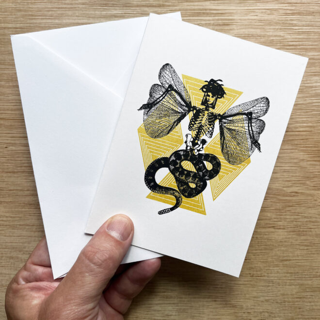 Medusa - Screen Printed Greetings Card