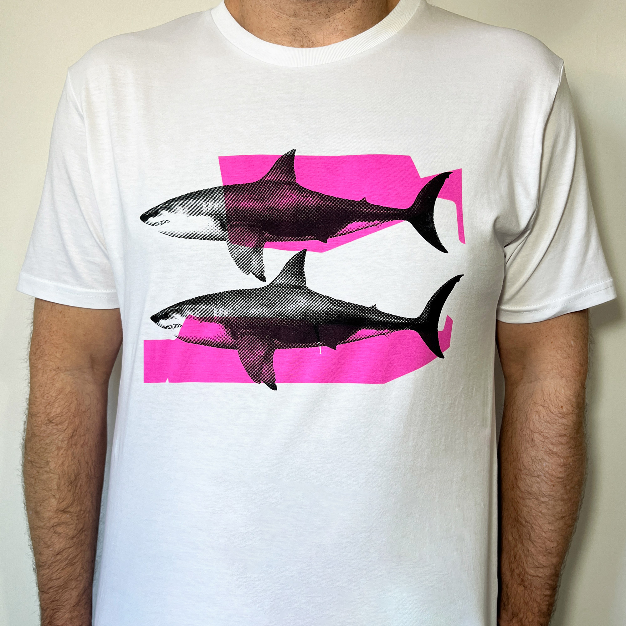 Shark Tank T-shirt - Neon Pink and Black - main image
