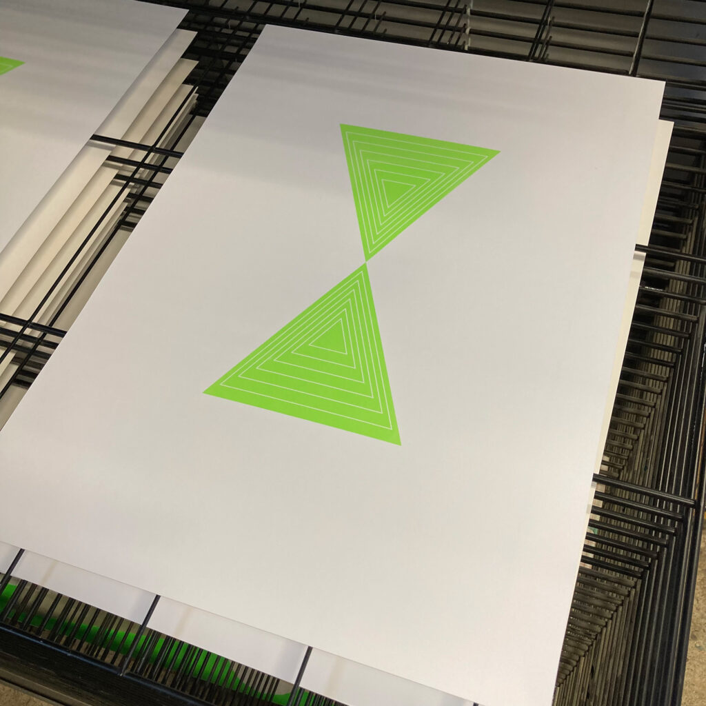 Medusa V4 - Screen Printed Poster - process shot - 1st colour