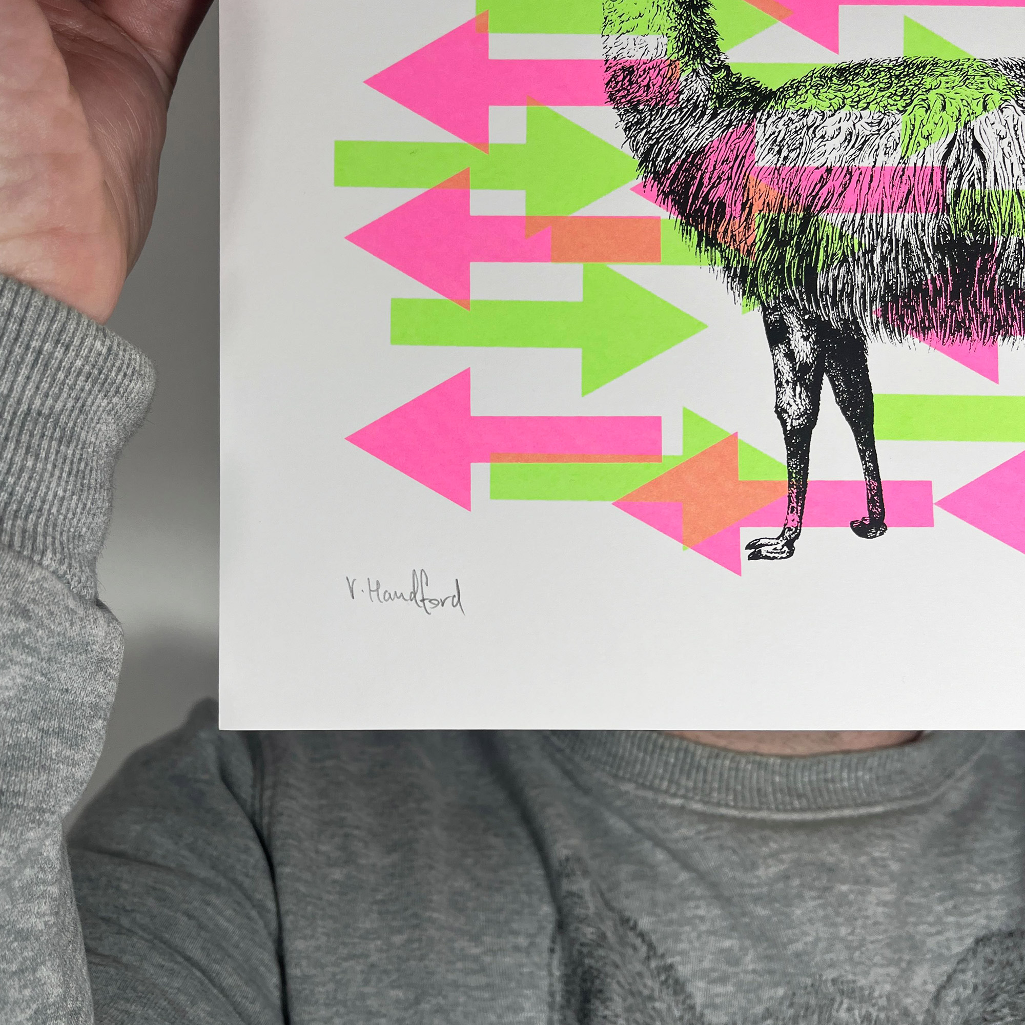 Push Me Pull You Mini - Screen Printed Poster - hand signed