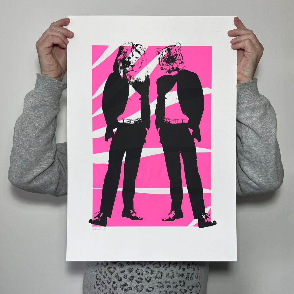 Second_Disco Cats_Large Screen Printed Poster - main image