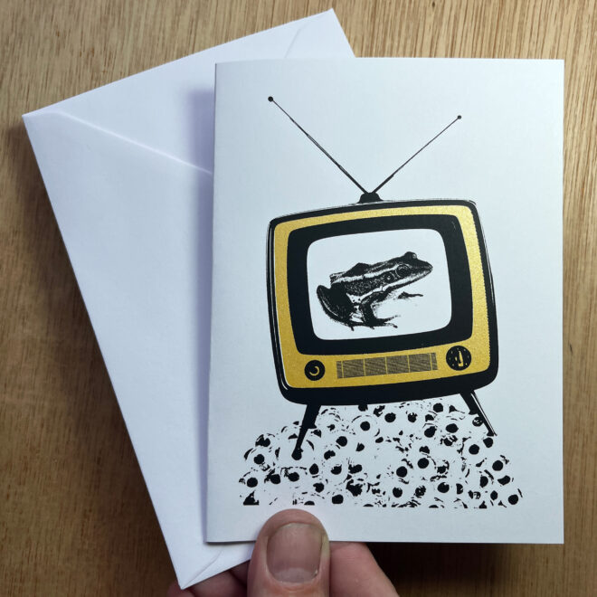 Froggy Vision - Screen Printed Greetings Card