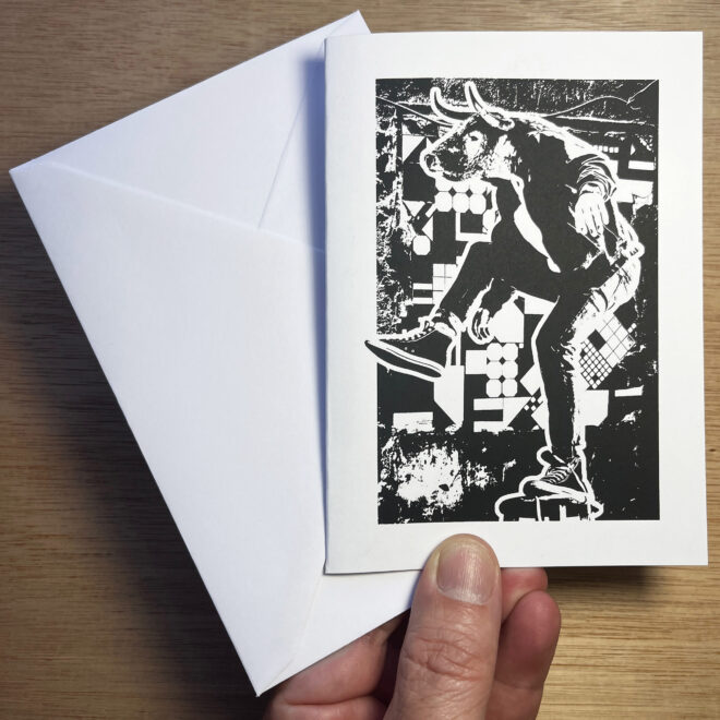 Minotaur Rock - Screen Printed Greetings Card
