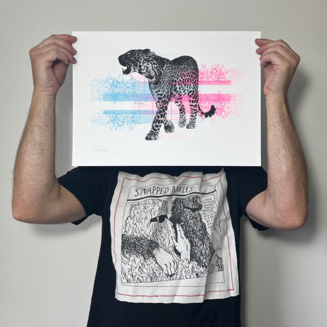 Screen Printed Poster - A Leopard Always Changes It's Spots_Medium A3 Size - scale shot