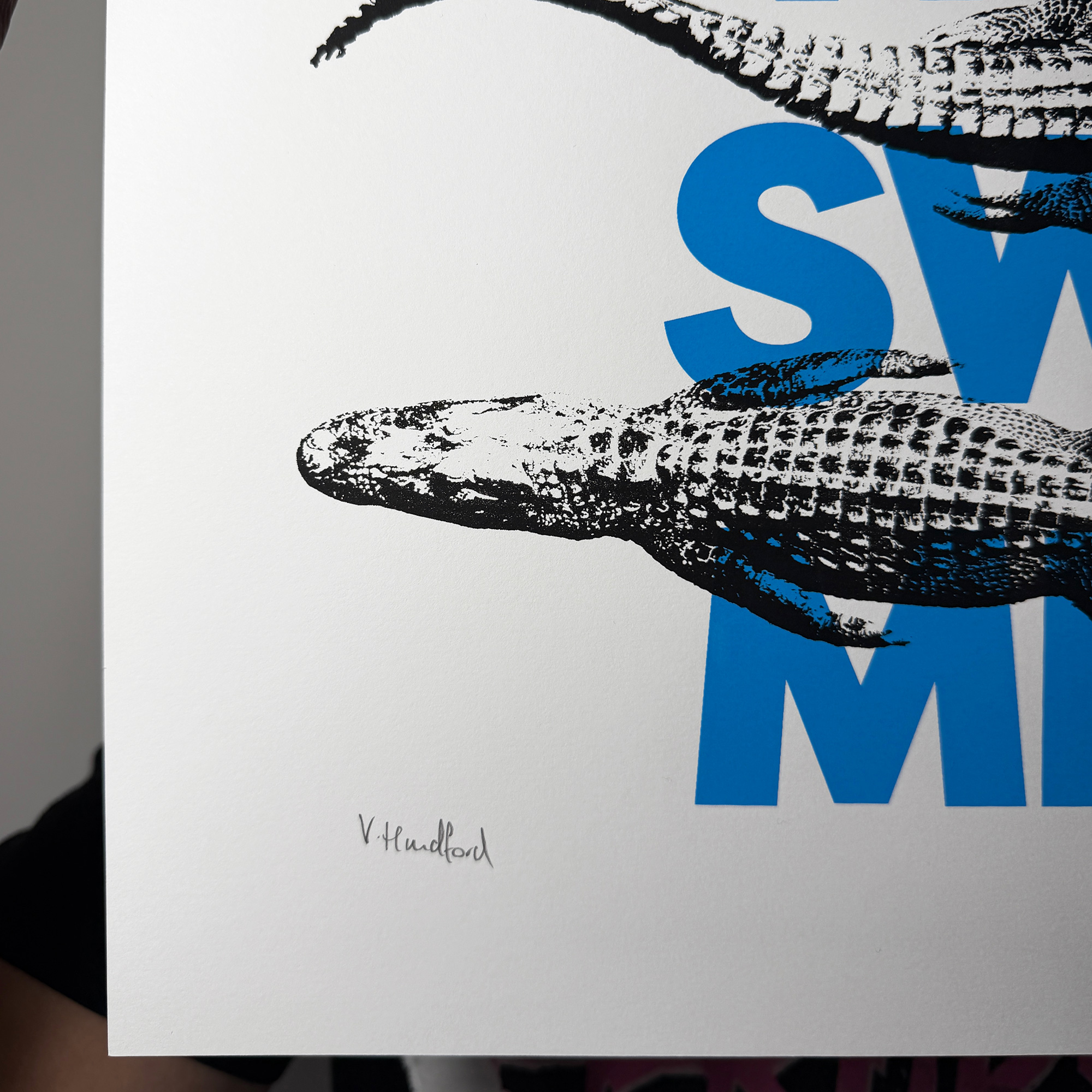 Screen Printed Poster - Wild Swimming_Medium A3 Size - hand signed limited edition