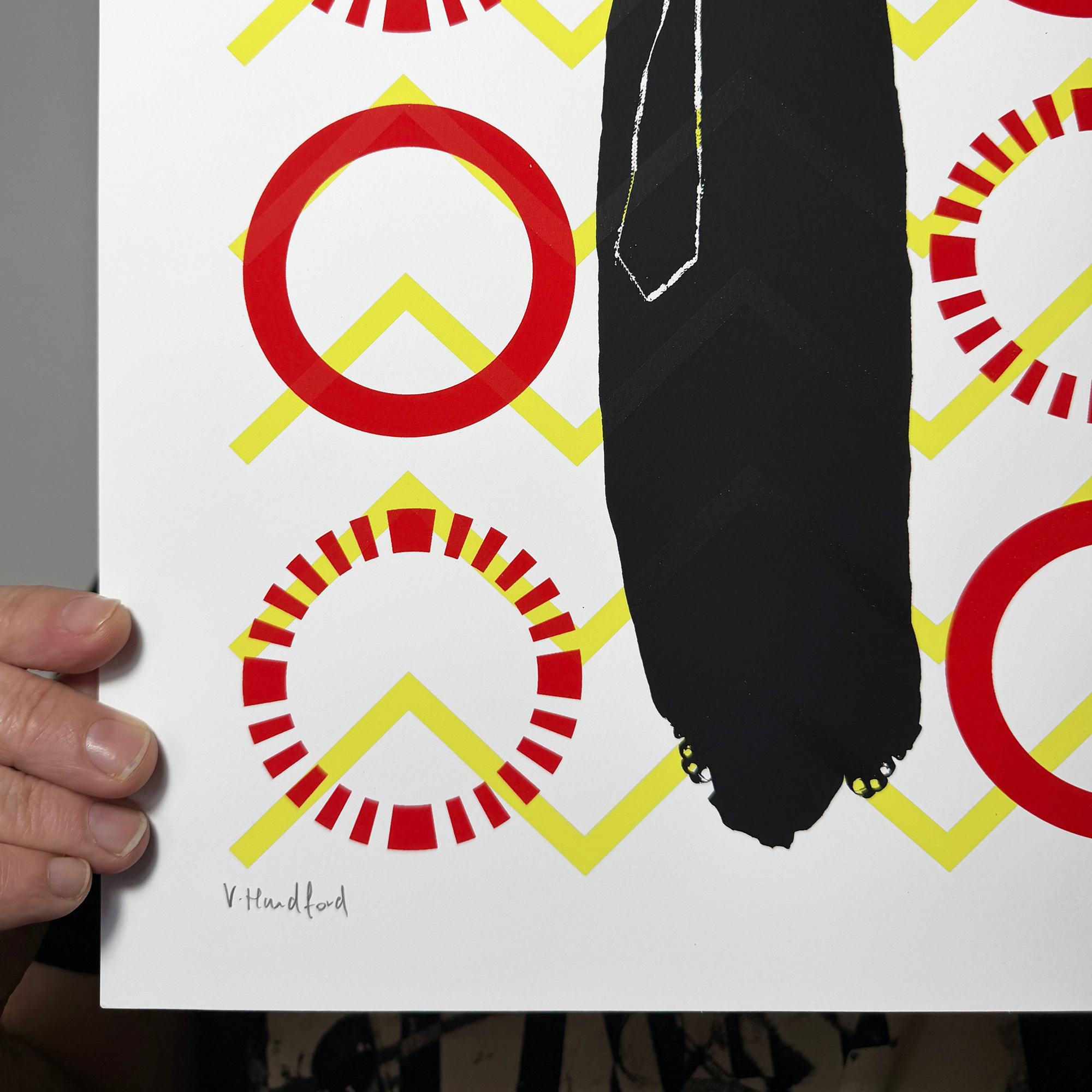 Screen Printed Poster - Bastet_Egyptian Cat Goddess_A3 Size - hand signed limited edition