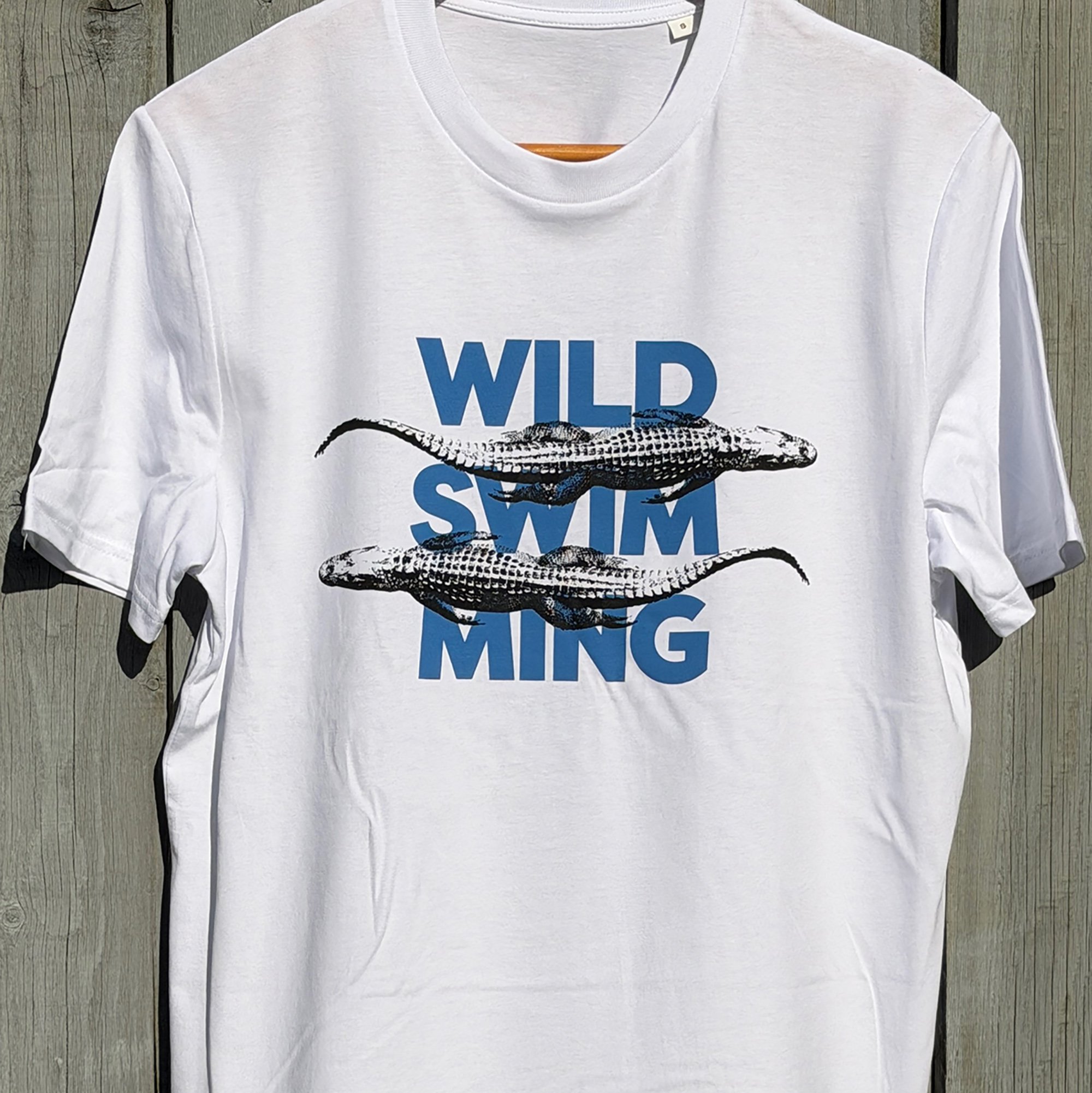 Wild Swimming - Organic Cotton T Shirt - zoomed in